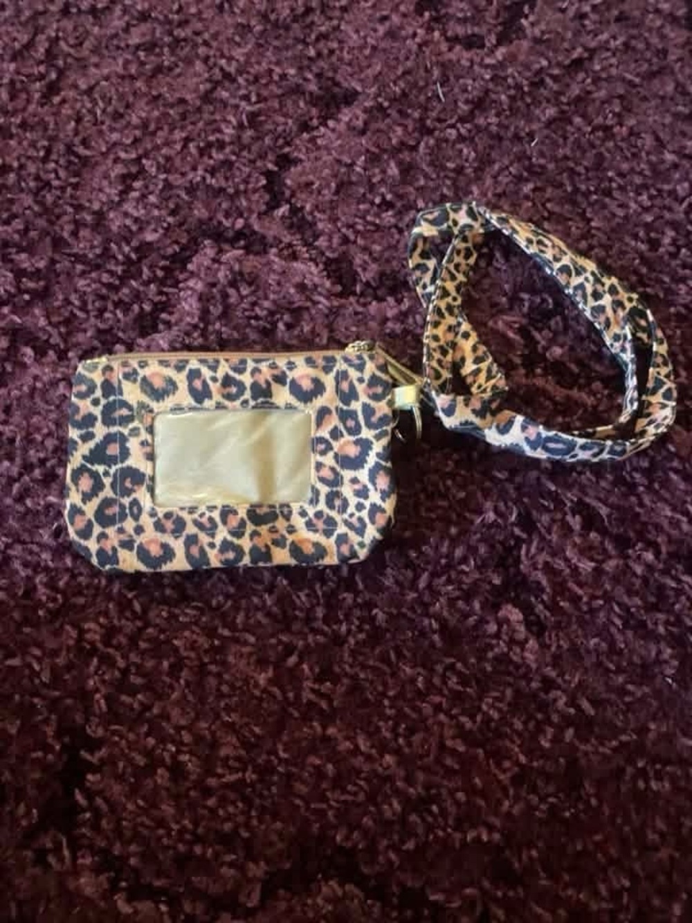 Leopard Print Wristlet Card Holder - Brown